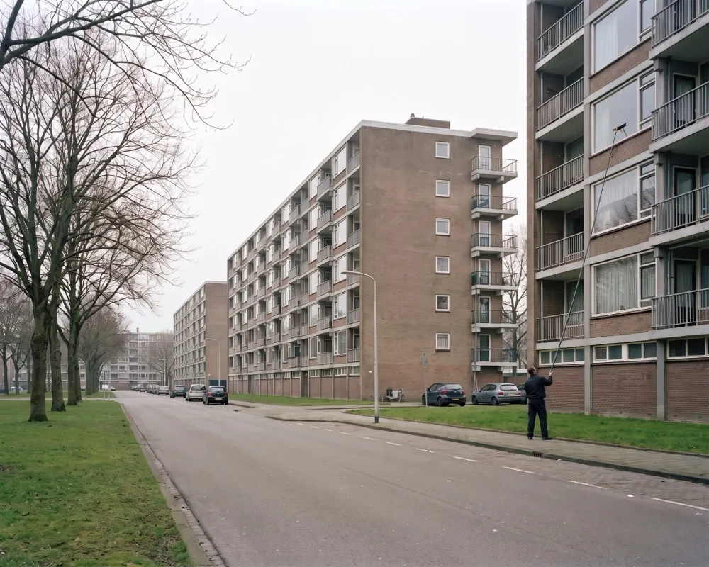 Glazenwasser aan het werk in Osdorp