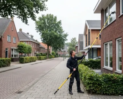 Glazenwasser aan het werk in Huizen