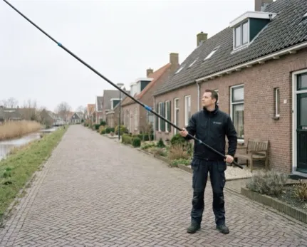 Glazenwasser aan het werk in Kortenhoef
