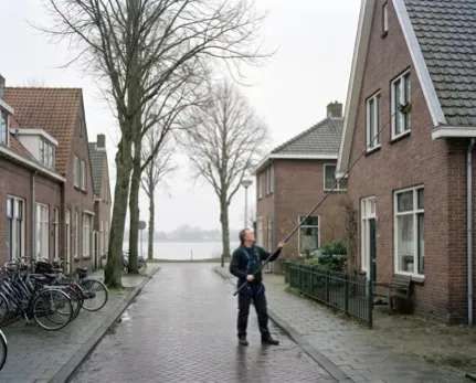 Glazenwasser aan het werk in Muiderberg
